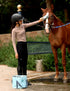 9 Set Harrison Howard Horse Grooming Kit Piece with Tote, Non-Slip Silicone Grip Brush for Horses, Shedding Bathing