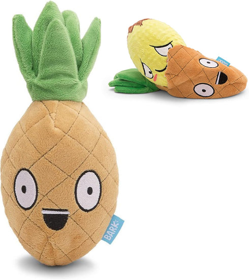 Barkbox 2 in 1 Interactive Plush Dog Toy - Rip and Reveal for Small Dogs - Penny The Pineapple