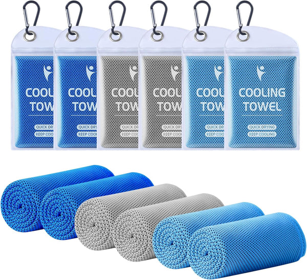 Clothirily Cooling Towels (40"x12"), Breathable Cooling Towels for Neck and Face, Men &