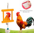 14PCS Chicken Toys for Coop Accessories, Swing Bridge Ladder Mirror Xylophone Toys with Bells Hanging String Vegetable