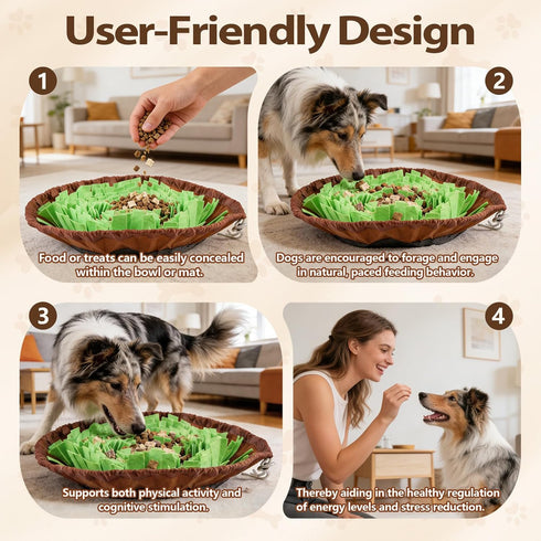 XIGOUPT Snuffle Mat for Dogs Cats, Interactive Pet Non Slip Sniff Mat for Slow Eating Cognitive Puzzle Feeder