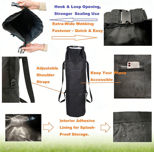 MtuxuYR (48" 10") Bag,600D 2 Travel(1 Pack) XL X Camping Storage Oxford Fabric Gear Bag with Adjustable Shoulder Straps