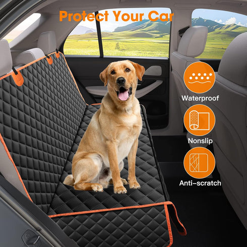 MIXJOY Dog Seat Cover for Back Seat Waterproof Dog Seat Covers for Cars, Car Seat Protector for Dogs, Nonslip Back Seat
