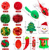 Whaline 17pcs Christmas Cat Toys - Stocking Cat Stick, 7 Cat Playing Balls, 2 Mice Plush, Snowman & Christmas Tree