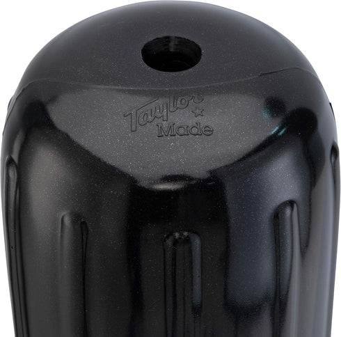 TaylorMade Big B Inflatable Vinyl Boat Fender 6" x 15" for boats 20-35', Heavy-Duty Vinyl, Black Onyx
