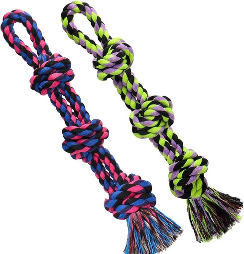UPSKY Nearly Indestructible Dog Rope Toys, Chew Toys for Medium to Large Breeds, Tug Toy