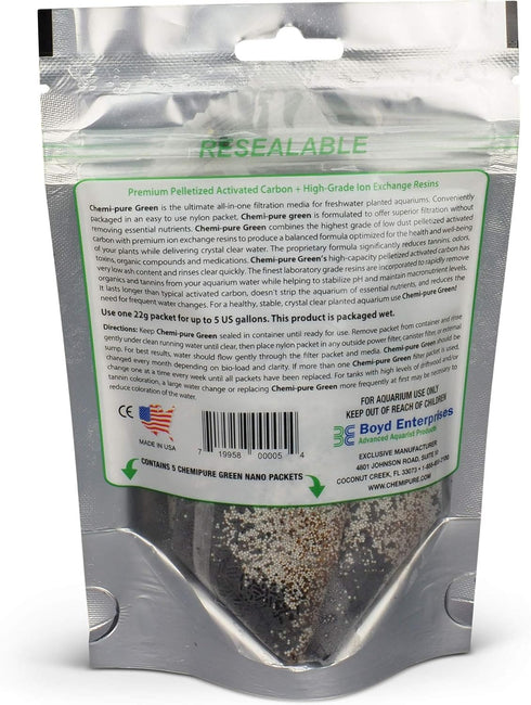Chemi-Pure Green Nano 5 Pack Aquarium Filtration by CPGNnano5
