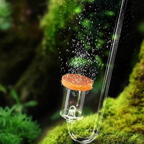 LANDEN AERVITA CO2 Diffuser Kits, Nano-Sized Ceramic Disc for Aquarium CO2, Suction Cups & Silicone Hose, 10-30gal