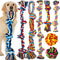 Large Dog Chew Toys for Aggressive Chewers - 12 Pack Indestructible Rope Toys for Large Breeds, Tug of War