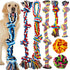 Large Dog Chew Toys for Aggressive Chewers - 12 Pack Indestructible Rope Toys for Large Breeds, Tug of War