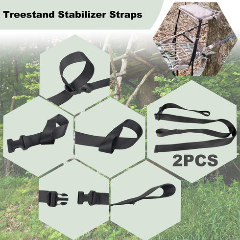 Tree Stand Backpack Straps - Utility Straps for Deer Hunting Accessories and Transport System