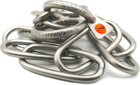 Herm Sprenger Matt Stainless Steel Fur Saver Long Link Dog Collar - No-Pull Slip Chain for Medium Large Dogs (21in)