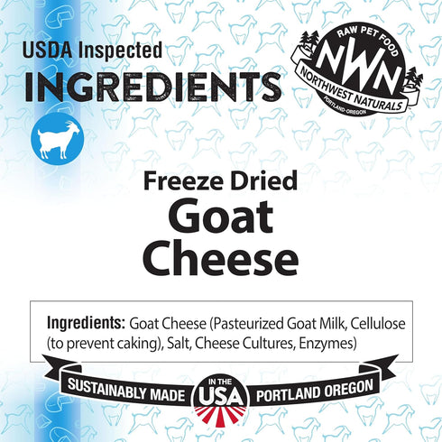 Northwest Naturals Freeze-Dried Goat Cheese Functional Topper for Dogs & Cats - 4.5 Oz