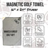 Multi-Function Magnetic Golf Towel, 16" x 24", Light Grey with Wash Pocket and Ball Scrubber