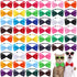 200 Pieces Adjustable Dog Bow Ties with Collar, 19 Colors, Pet Grooming Accessories for Medium Little Dogs