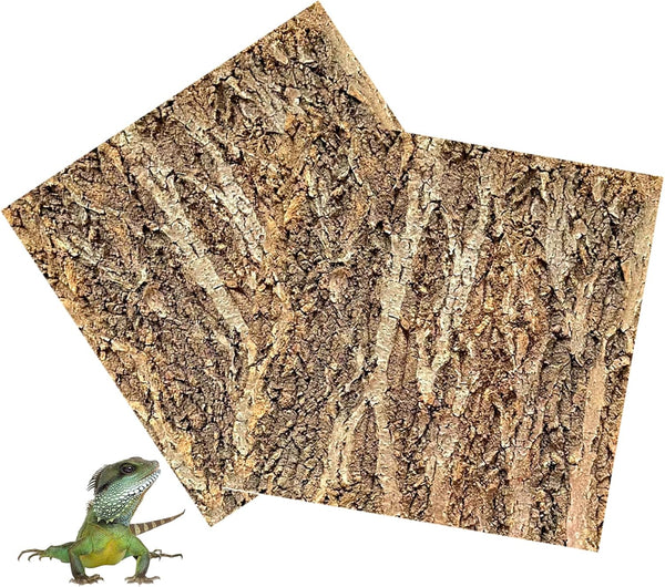 Tfwadmx 2Pcs Cork Terrarium Background, 11.8” x 11.8” Natural Cork Bark Backdrop for Reptile Accessories
