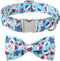 Maca Bates American Flag 4th of July Dog Collar with Bow Bowtie - Adjustable Breakaway Patriotic Accessories