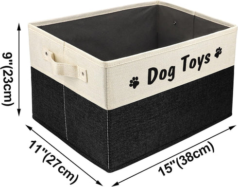 PET ARTIST Foldable Dog Toy Bin - Collapsible Storage Box for Dog Toys Accessories for Medium Pet Toys, Dog Coat
