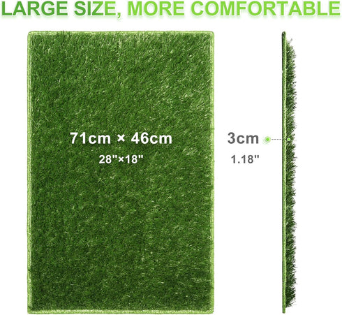 28"18" Hompet Dog Grass Pads, Puppy Turf Potty Training Pads, Artificial Turf for Dog Systems Replacement Grass Mats
