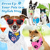 100 Set (19.7 13.8 13.8 Inch) Abbylike Pcs Paw Print Dog Bandanas Bulk Soft Triangle Kerchief Bibs Scarf for Pets Dogs