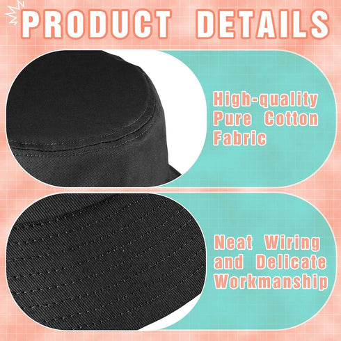 Zhanmai 3 Pcs XXL Bucket Hat | Oversize Fisherman Hats for Big Head, Unisex Travel Beach Hat