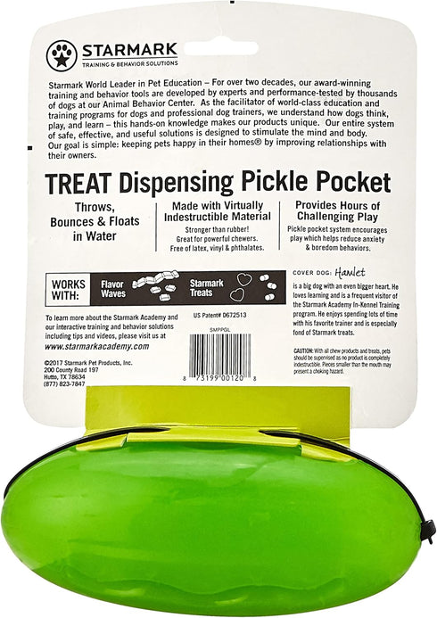Starmark Pickle Pocket Treat Dispensing Toy for Dogs