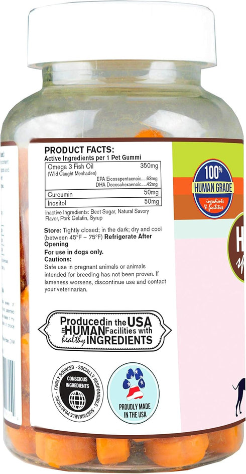 Licks Pill-Free Dog Allergy Relief Gummies - Omega 3, Turmeric Supplement for Itch Relief - 90 Gummies