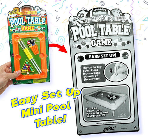 12 Inch Set 2 209 JA-RU Mini Pool Table (Mini Billiards) w/ Cue Stick & Pool Balls. Portable Travel Size Mini Arcade