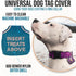 Dog Tag Silencer, Brown Insert Treats Above - Quiet Noisy Pet Tags, Fits Up to Four Pet IDs, Durable Nylon Cover