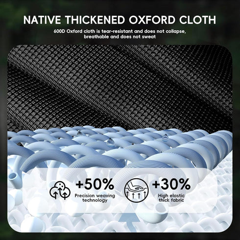 3-Layer 600D 300 lbs, 26" 15" 15" Outdoor Padded Moon Chair, Thick Cotton Cushion, Oxford Fabric, Portable Folding