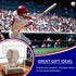 SXDSXK Baseball Display Case, Baseball Display Stand with LED Lights , Wooden Stand and a Bronze Medal,Cube Baseball