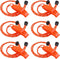 JULBEAR 6PCS Safety Survival Whistles with Adjustable Reflective Lanyard, Emergency Plastic Whistle for Marine Use