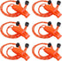 JULBEAR 6PCS Safety Survival Whistles with Adjustable Reflective Lanyard, Emergency Plastic Whistle for Marine Use
