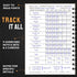 Hardcover Fitness Planner Workout Journal for Men & Women - A5 Sturdy Log Book to Track Gym & Home Workouts, 2 Pieces