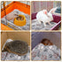 4 Pack Ultra Soft Dog Cat Bed Mat, Cozy Washable Reversible Fleece with Cute Prints, 13 x 10 Inches, Light Gray
