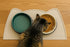 18 9.8'') OHMO - Cat Food Mat, Silicone Pet Feeding Mat for Floor Non-Skid Waterproof Dog Water Bowl Tray, Easy