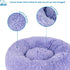 Best Pet Supplies Round Donut Dog Bed with Plush Faux Fur Fabric, Calming Cushion for Indoor Pets, Lavender, 20x20x6''