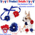 4PCS Pet Independence Day Costume, 4th of July Dog Tulle Dress Collar Flowers, Cute Tutu Skirt USA Patriotic Outfit