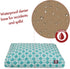 Teal Links Medium Rectangle Indoor Outdoor Pet Dog Bed with Removable Washable Cover by Majestic Pet Products