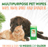TropiClean Papaya & Coconut Dog Wipes for Paws and Butt, Deep Cleaning Grooming Wipes, Safe for Face, 100 Count
