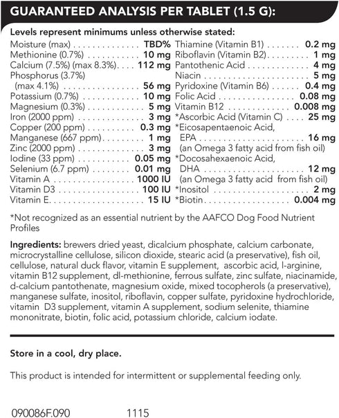 VETRISCIENCE Canine Plus MultiVitamin for Dogs - Vet Recommended Supplement, 90 Tablets
