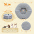 PEQULTI Cat Donut Tunnel with Bed for Indoor Cats, Cat Play Tunnel with Washable Soft Plush Mat, Round Tube Toys Cute
