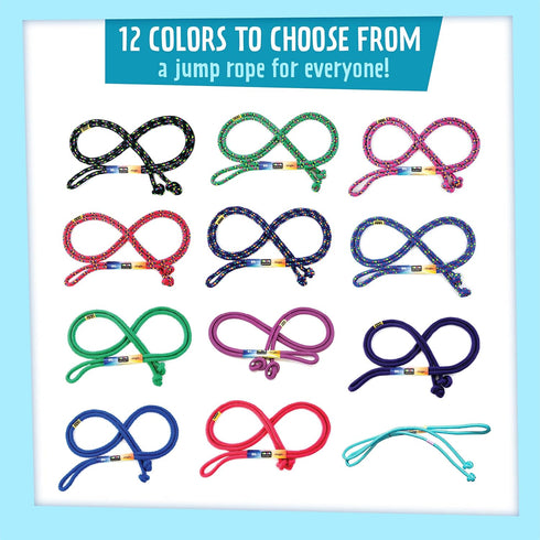 Just Jump It 8' Foot Single Jump Rope - Active Outdoor Fitness Equipment for Kids, Women, and Men - Braided Nylon Gym