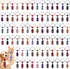 Segarty 80 PCS Small Dog Ties - Adjustable Assorted Pattern Pet Bow Ties for Small Dogs, Cats, Grooming Bowties