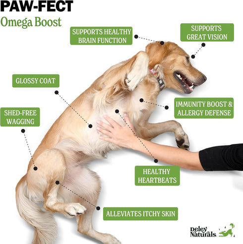 Wild Caught Fish Oil for Dogs - 16oz - Omega 3-6-9, Reduces Shedding, Supports Skin, Coat, Joints, Heart