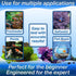 9 in 1 Aquarium Test Strips for Salt & Freshwater, Fish Tank Tester Kit for Iron, Copper, pH, Nitrate & More