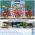 QUOZUO 3pcs Aquarium Large Plants Decoration, Aquarium Decorations Artificial Plastic Plants, Dark Red Fish Tank