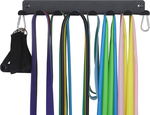Gym Storage Rack - Resistance Band Rack, Wall Mount Barbell Rack for Heavy Duty Home Gym Equipment Storage