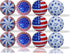 GBM Set of 12 Patriotic Golf Balls - American Flag Design with Stars & Stripes Pattern