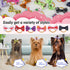 Chenkou Craft 50pcs/25pairs Puppy Yorkie Dog Hair Bows, Rubber Band Pet Grooming Products, Mix Colors & Patterns